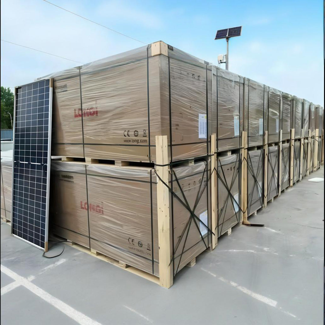 LONGI A-Grade High-Power N-Type Monocrystalline 635w Solar Panels 78 Half-Cell TopCon Bifacial Double-Glass Photovoltaic Modules 156 Half-Cut Panels Warehouse In Stock