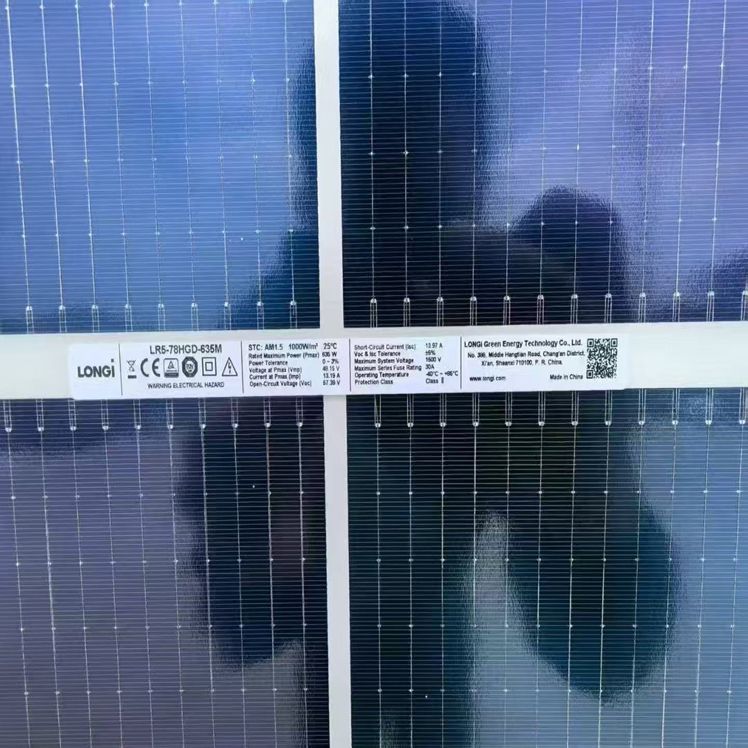 LONGI A-Grade High-Power N-Type Monocrystalline 635w Solar Panels 78 Half-Cell TopCon Bifacial Double-Glass Photovoltaic Modules 156 Half-Cut Panels Warehouse In Stock