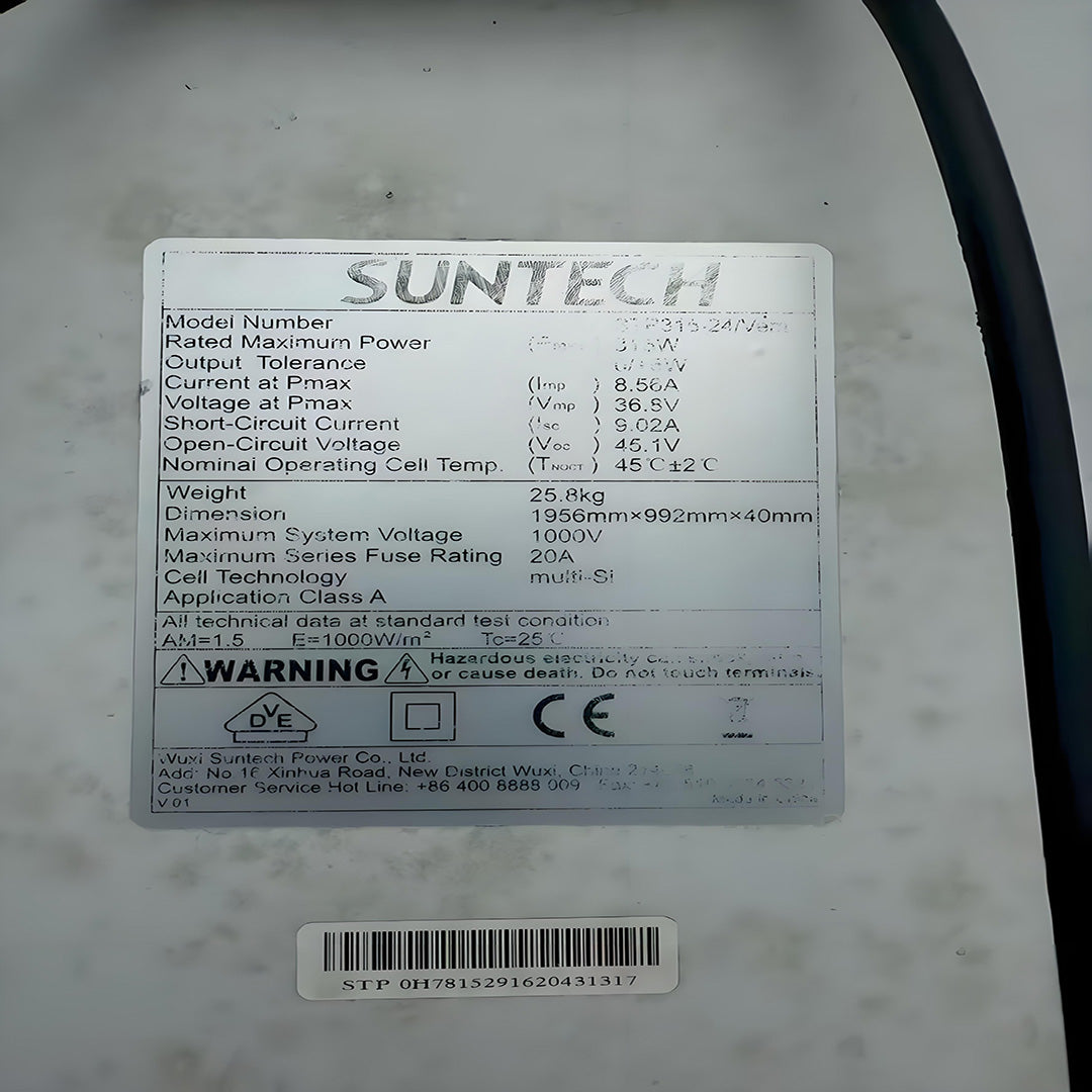 WuRi Used Suntech Poly 315w Solar Panels 72 Cell Second-Hand Solar Modules Outdoor Water Pump Pumping Power Generation System