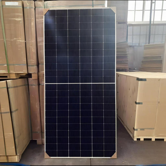 WuRi Monofacial 610w 620w Solar Panel 66 Half-Cell N-Type Single Glass Photovoltaic Module 132 Half-Cut TopCon Home Roof Off-Grid Solar Power Generation